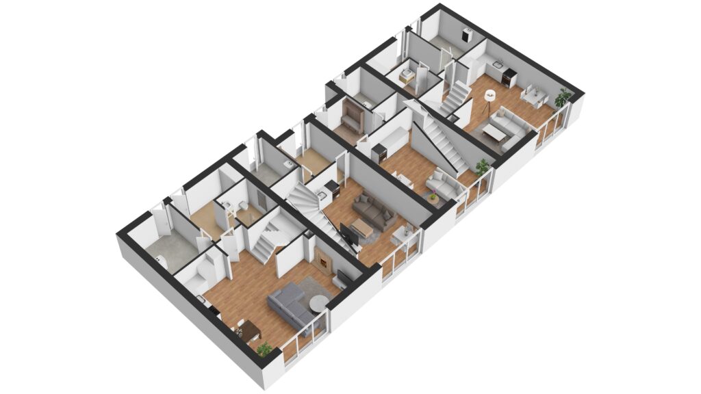 Půdorys domu B, 1. np